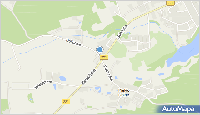 Piekło Dolne, Dolinowa, mapa Piekło Dolne