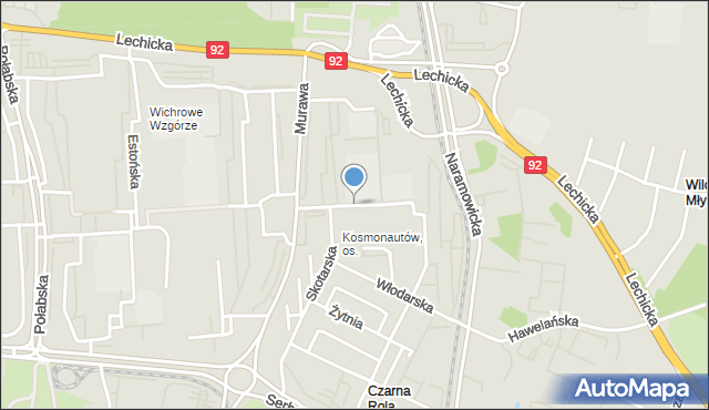 Poznań, Dobrowolskiego Gieorgija, mapa Poznania