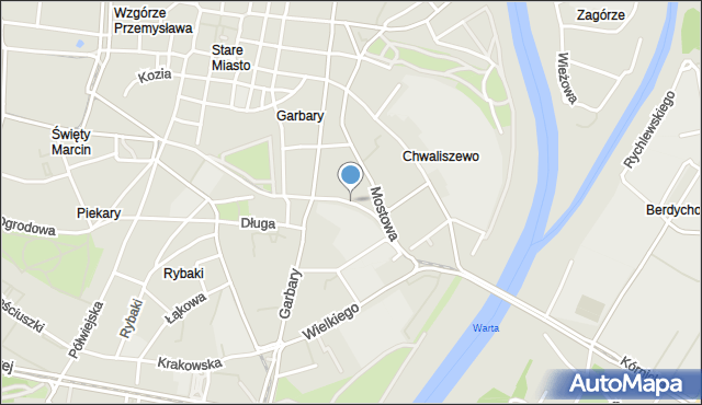 Poznań, Dowbora-Muśnickiego Józefa, mapa Poznania