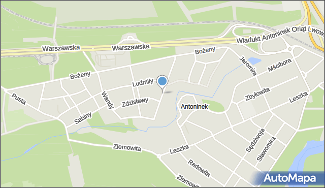 Poznań, Dobromiły, mapa Poznania