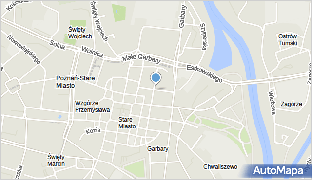 Poznań, Dominikańska, mapa Poznania