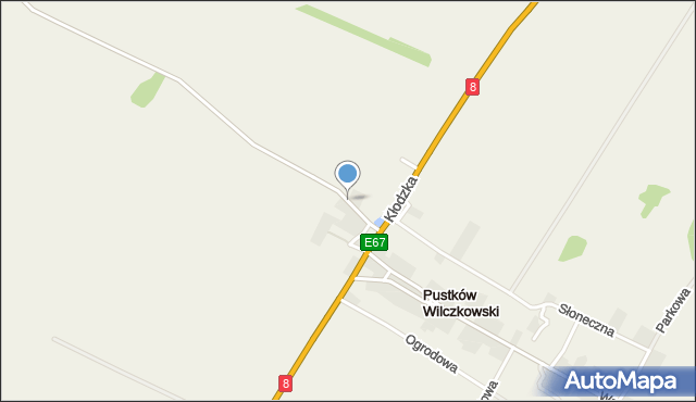 Pustków Wilczkowski, Domianowicka, mapa Pustków Wilczkowski