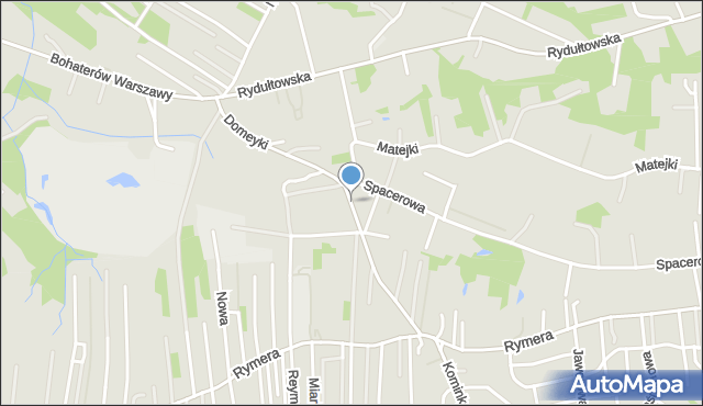 Radlin powiat wodzisławski, Domeyki Ignacego, mapa Radlin powiat wodzisławski