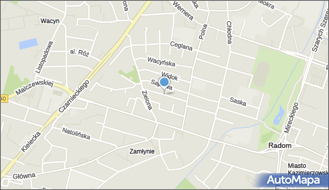 Radom, Dobra, mapa Radomia