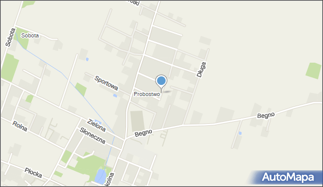 Radzanowo, Dojazdowa, mapa Radzanowo