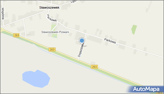 Sławoszewek, Dojazdowa, mapa Sławoszewek