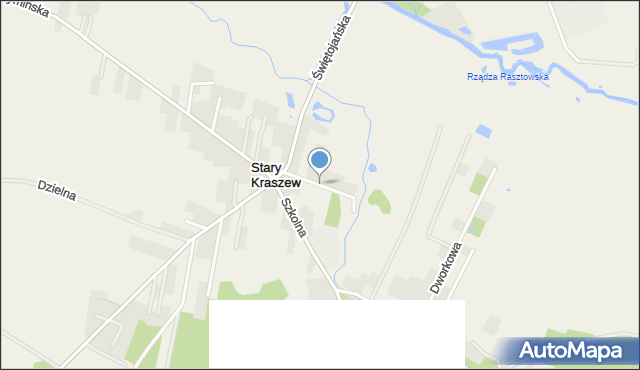 Stary Kraszew, Do Młyna, mapa Stary Kraszew