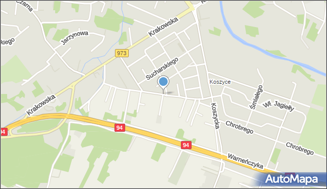 Tarnów, Dobrzańskiego-Hubala Henryka, mjr., mapa Tarnów