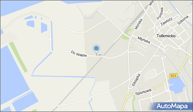 Tolkmicko, Do Wałów, mapa Tolkmicko