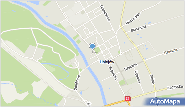Uniejów, Dolna, mapa Uniejów