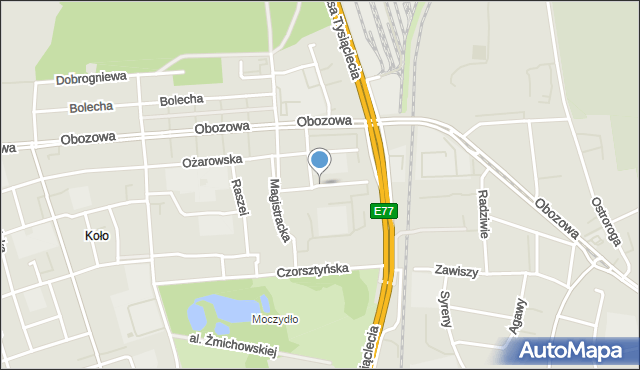 Warszawa, Dobiszewskiego Antoniego, mapa Warszawy