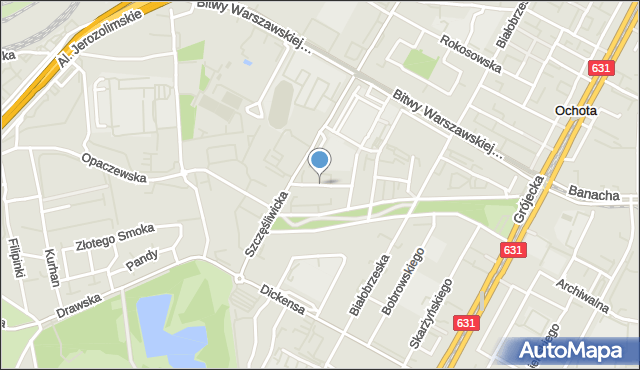 Warszawa, Dobosza, mapa Warszawy