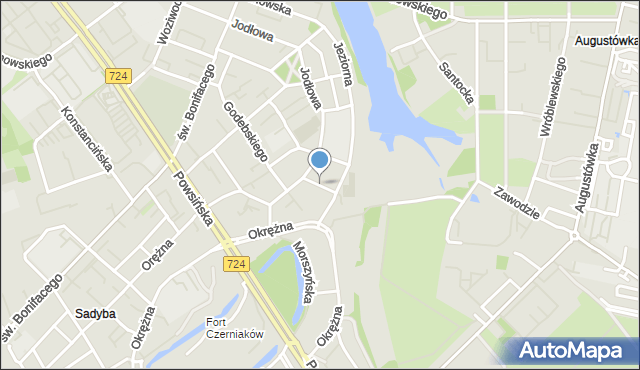 Warszawa, Domowa, mapa Warszawy