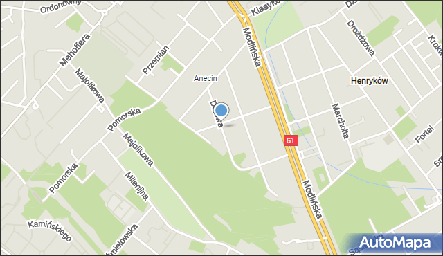 Warszawa, Dołowa, mapa Warszawy