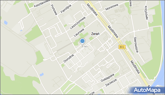 Warszawa, Dorodna, mapa Warszawy