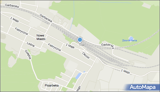 Wolbrom, Domy Kolejowe, mapa Wolbrom