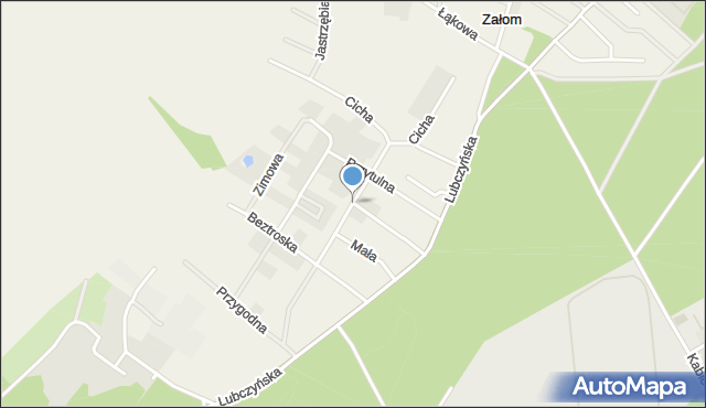 Załom gmina Goleniów, Domowa, mapa Załom gmina Goleniów