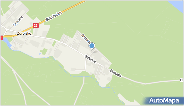 Zdroisko, Dobra, mapa Zdroisko