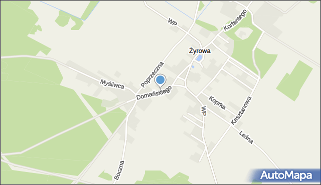 Żyrowa, Domańskiego Bolesława, mapa Żyrowa