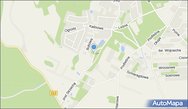 Charzykowy, Droga pod Strzechę, mapa Charzykowy