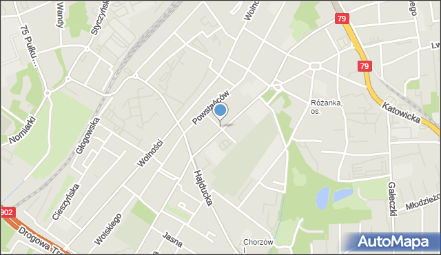 Chorzów, Drzymały Michała, mapa Chorzów