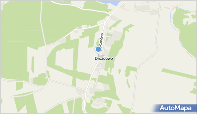 Drozdowo gmina Rzewnie, Drozdowo, mapa Drozdowo gmina Rzewnie