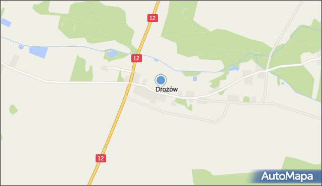 Drożów, Drożów, mapa Drożów