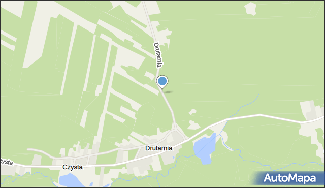 Drutarnia gmina Końskie, Drutarnia, mapa Drutarnia gmina Końskie