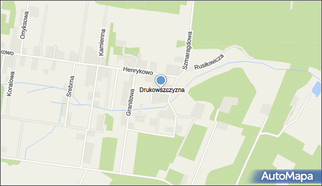 Henrykowo gmina Supraśl, Drukowszczyzna, mapa Henrykowo gmina Supraśl