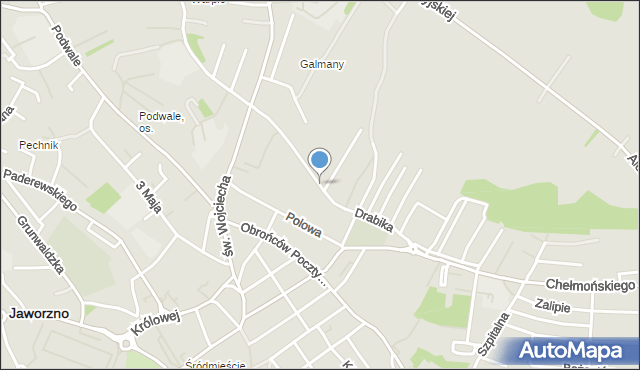 Jaworzno, Drabika Wincentego, mapa Jaworzno