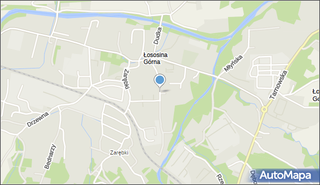 Limanowa, Drożdża Jana, mapa Limanowa