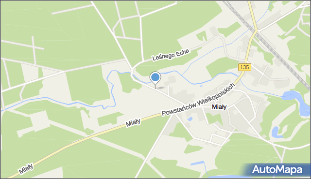Miały, Drzymały Michała, mapa Miały