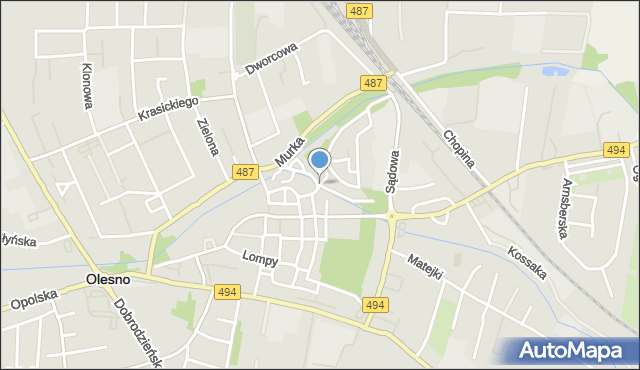 Olesno, Drzymały Michała, mapa Olesno