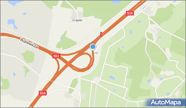 Olsztyn, droga projektowana, mapa Olsztyna