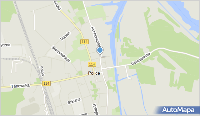 Police, Drzymały Michała, mapa Police