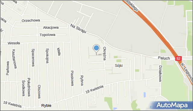 Rybie gmina Raszyn, Drozda, mapa Rybie gmina Raszyn
