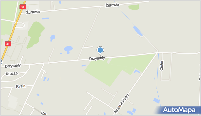 Słubice, Drzymały, mapa Słubice