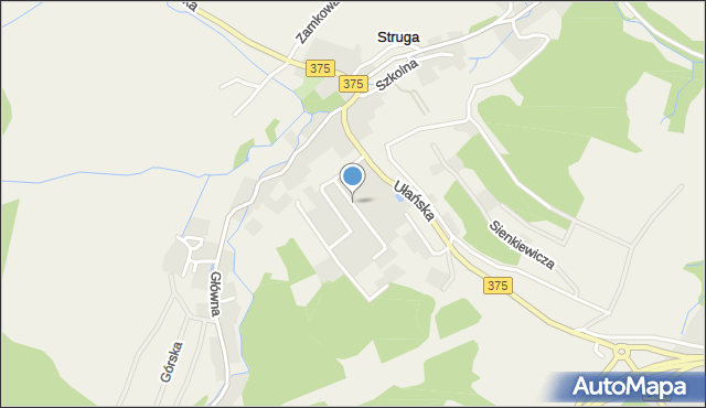 Struga gmina Stare Bogaczowice, Dragonów, mapa Struga gmina Stare Bogaczowice