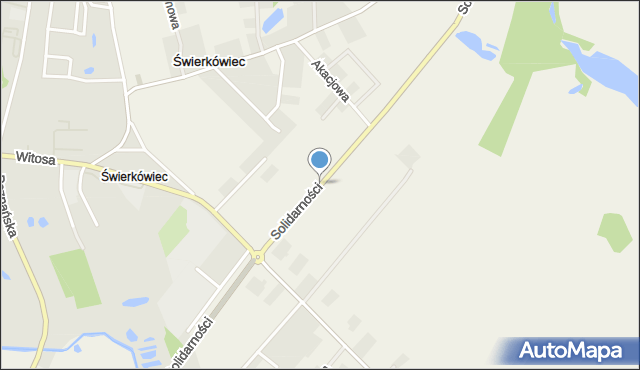 Świerkówiec, Droga Solidarności, mapa Świerkówiec