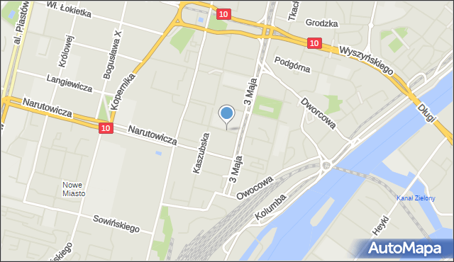 Szczecin, Drzymały Michała, mapa Szczecina
