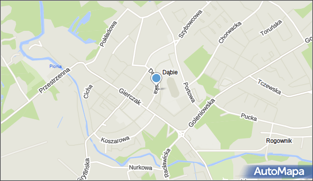 Szczecin, Drukarska, mapa Szczecina