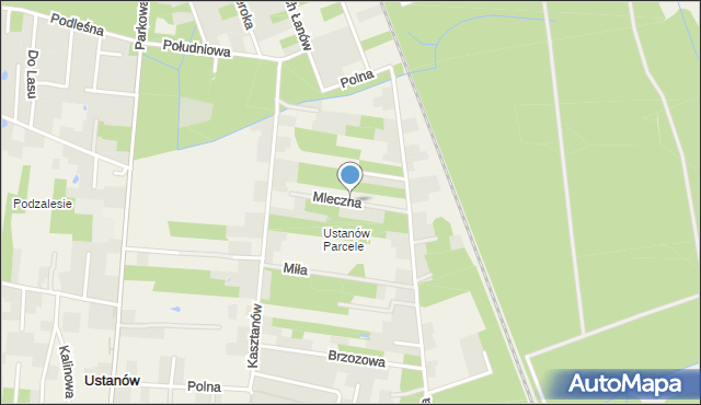 Ustanów, Droga Mleczna, mapa Ustanów