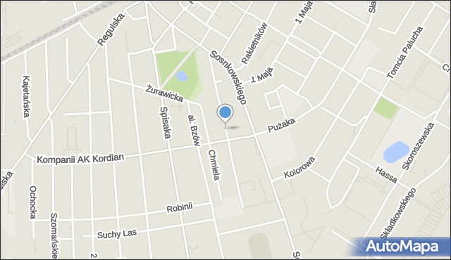 Warszawa, Drzymały Michała, mapa Warszawy