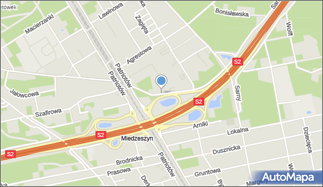 Warszawa, Drozdowa, mapa Warszawy