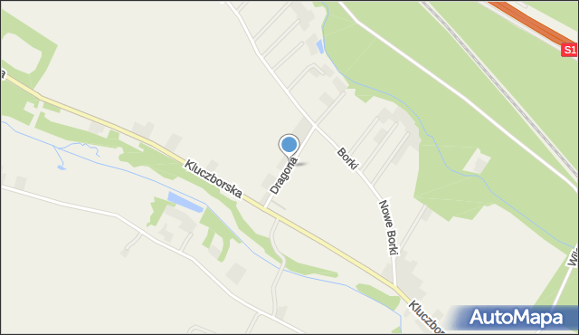 Wojciechów gmina Olesno, Dragona Franciszka, mapa Wojciechów gmina Olesno