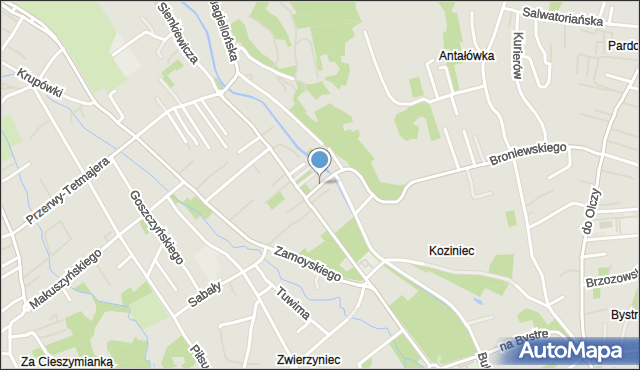 Zakopane, Droga do Bristolu, mapa Zakopanego