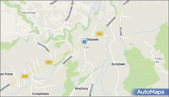 Zakopane, Droga do Walczaków, mapa Zakopanego