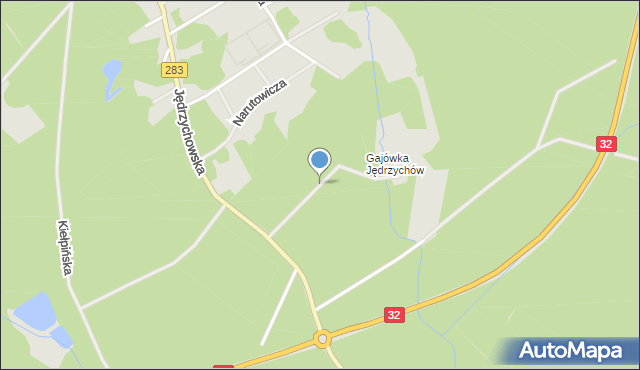 Zielona Góra, Drzonków-Staromłyńska, mapa Zielona Góra
