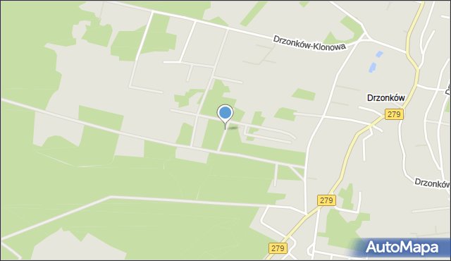 Zielona Góra, Drzonków-Bukowa, mapa Zielona Góra