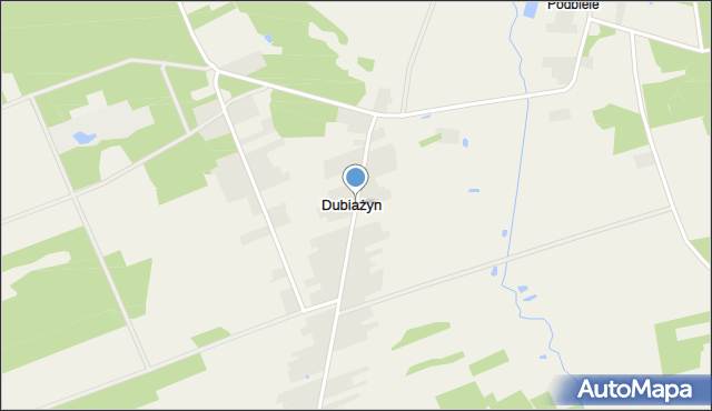 Dubiażyn, Dubiażyn, mapa Dubiażyn